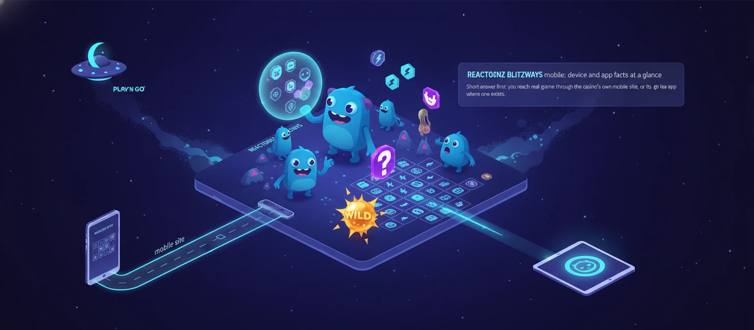 Reactoonz Blitzways mobile: device and app facts at a glance